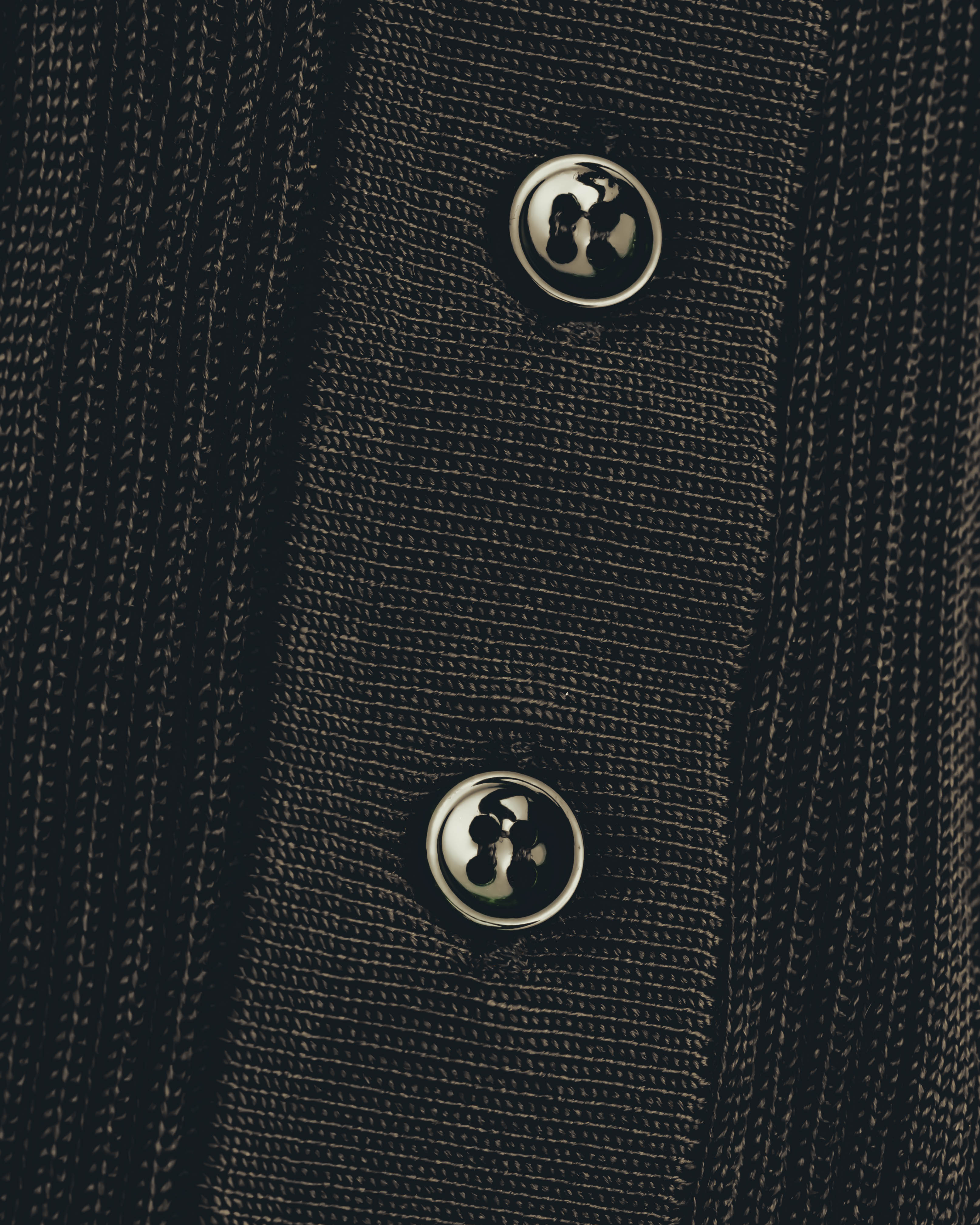 "SAINT LAURENT PARIS" 2020's Sheer ribbed silk blend polo cardigan