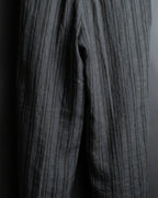 "HERMES" Multi stripe pattern wide tapered slacks