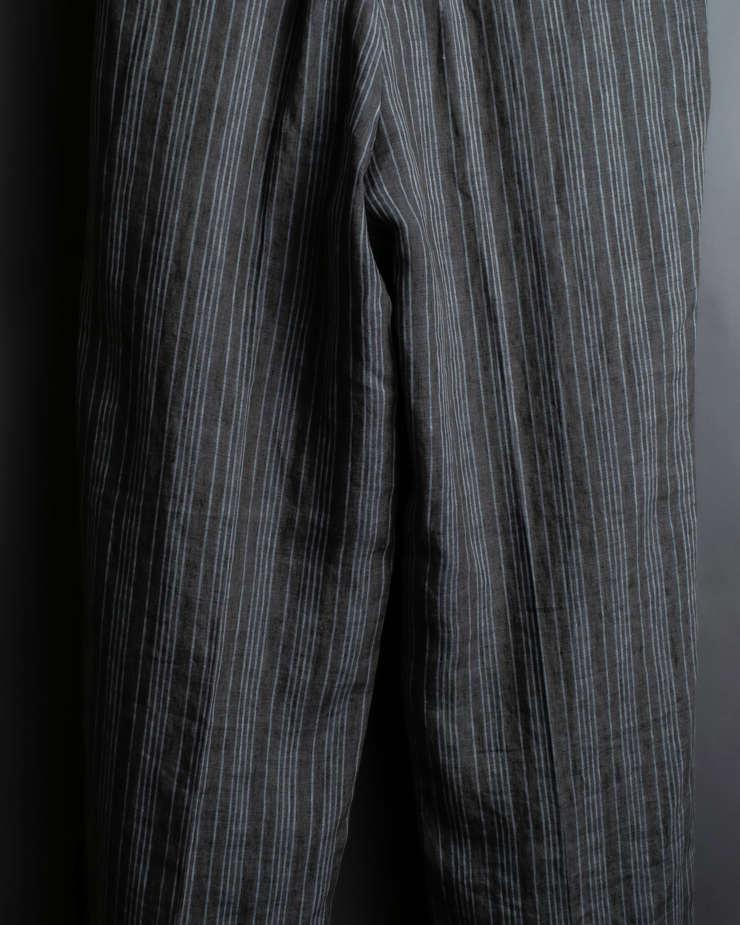 "HERMES" Multi stripe pattern wide tapered slacks