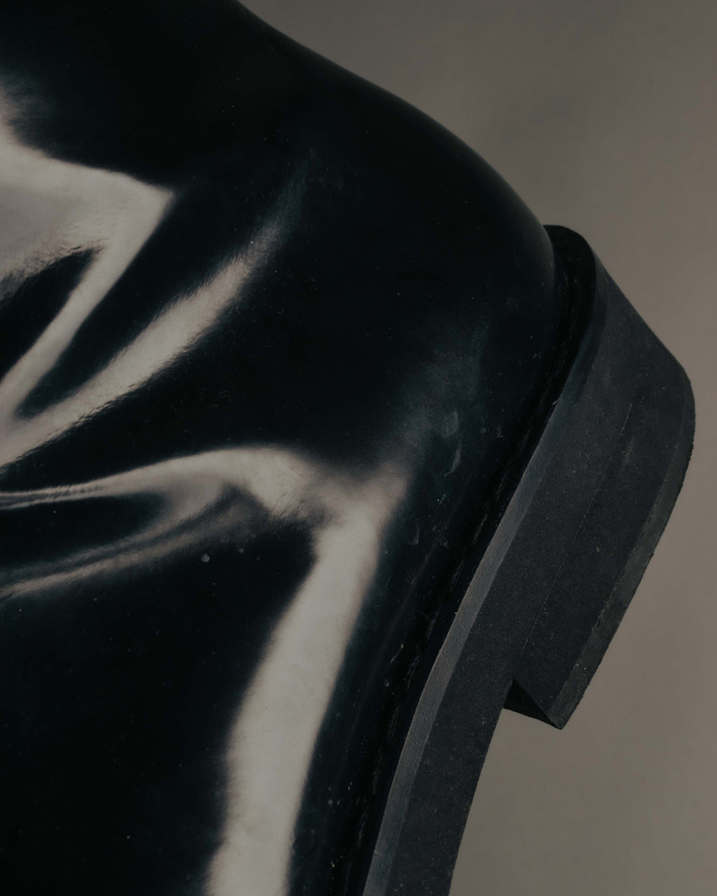 "MM6 Maison Margiela" 2010's Glossy leather side zip ankle boots