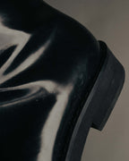 "MM6 Maison Margiela" 2010's Glossy leather side zip ankle boots