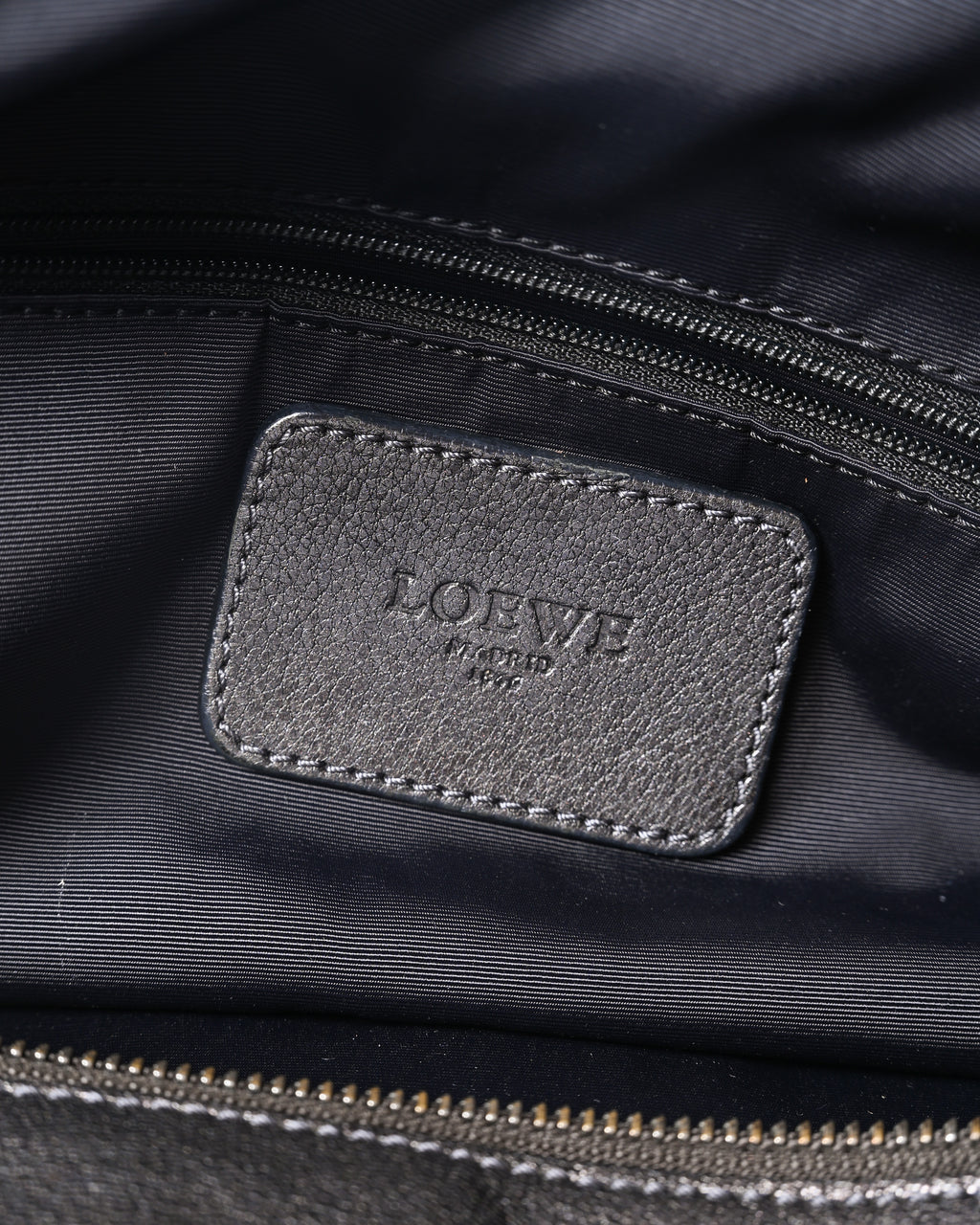 LOEWE/ Anagram 2 Way Mini Boston Hand Bag Metallic Black