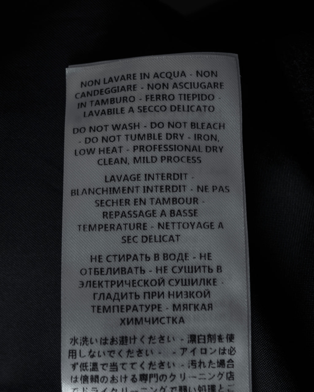 "GUCCI" Michele period solid black wool tailored coat