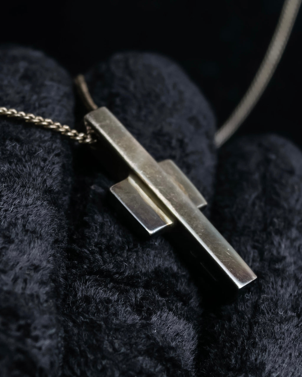 "GUCCI" Cross motif silver 925 necklace