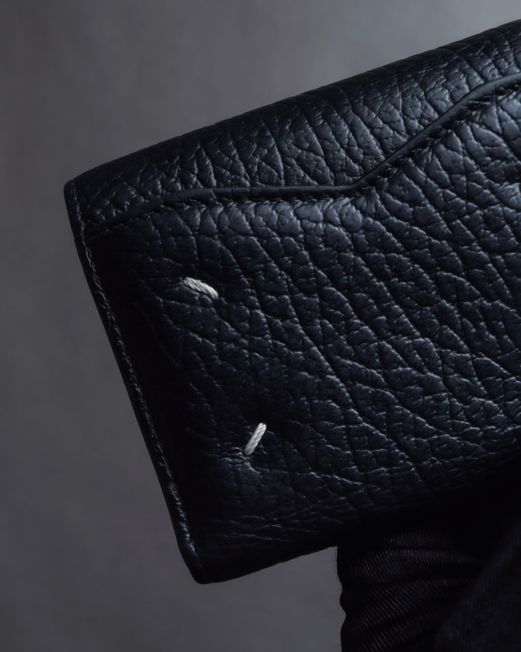 "MAISON MARGIELA" Grained leather envelope compact wallet