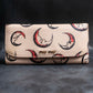 "MIU MIU" Madras leather crescent moon pattern long wallet