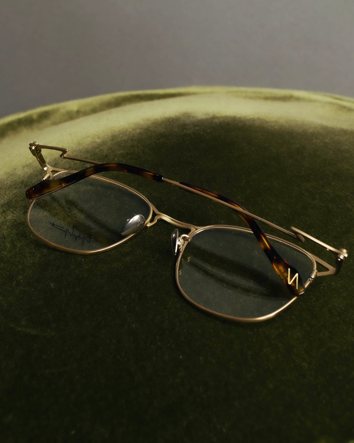 “Yohji Yamamoto” 2019-2021 Y motif browline optical glasse