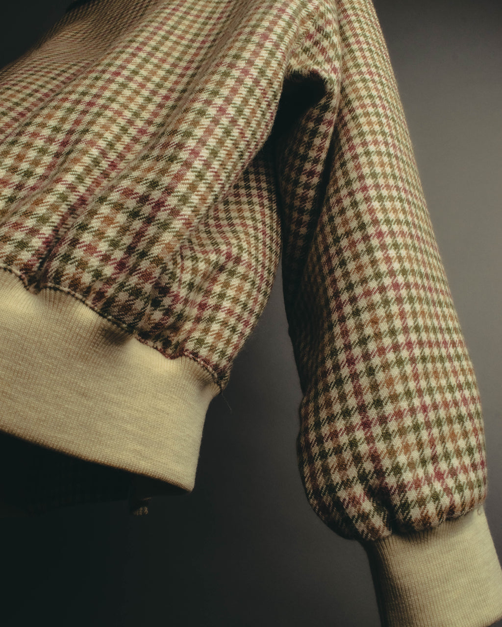 "Christian Dior" 80's-90's Wool check bomber jacket