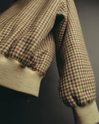 "Christian Dior" 80's-90's Wool check bomber jacket