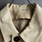 "LOEWE" 100% real leather off white color double zipper mid length coat