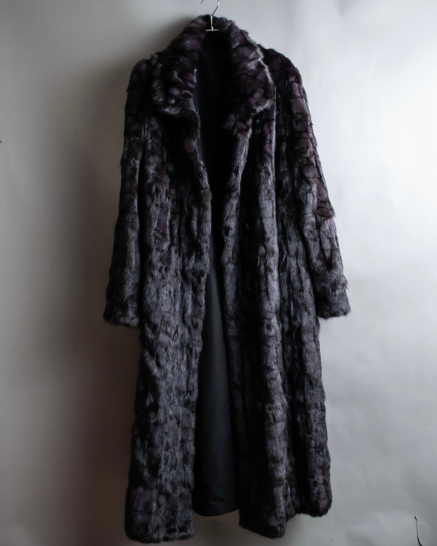 Vintage squirrel fur reversible maxi length coat