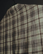 -SPECIAL- "Hermès" 10's Textured linen blend check blazer