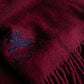 "BURBERRYS" Burgundy color check pattern large muffler