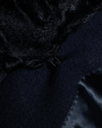 -SPECIAL- "CARUSO"
 Fur collar design belted melton coat