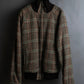 "ETRO" Multi-check pattern high neck ribbed knit blouson