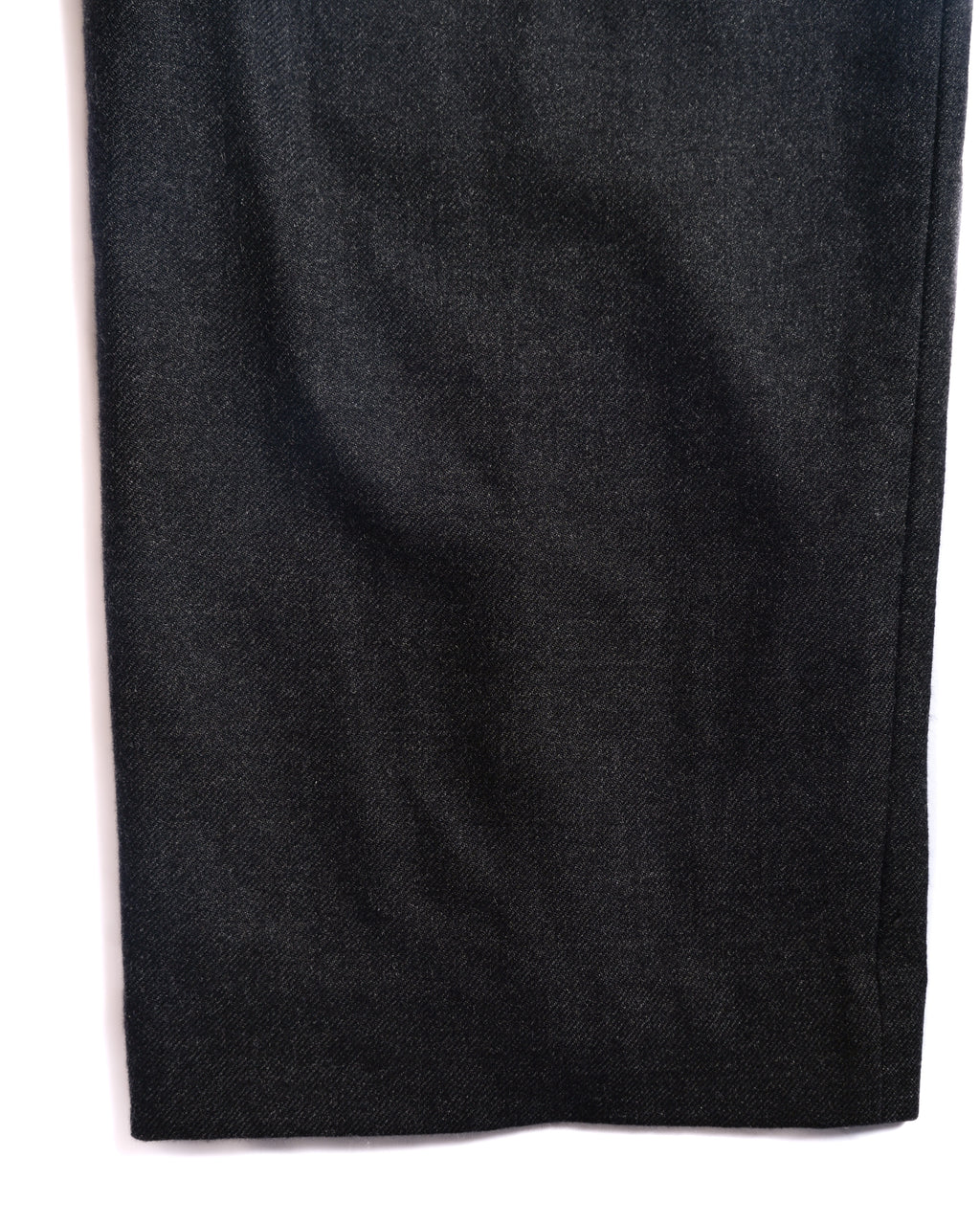 HERMES/ Straight Silhouette Wool Tuck Trousers