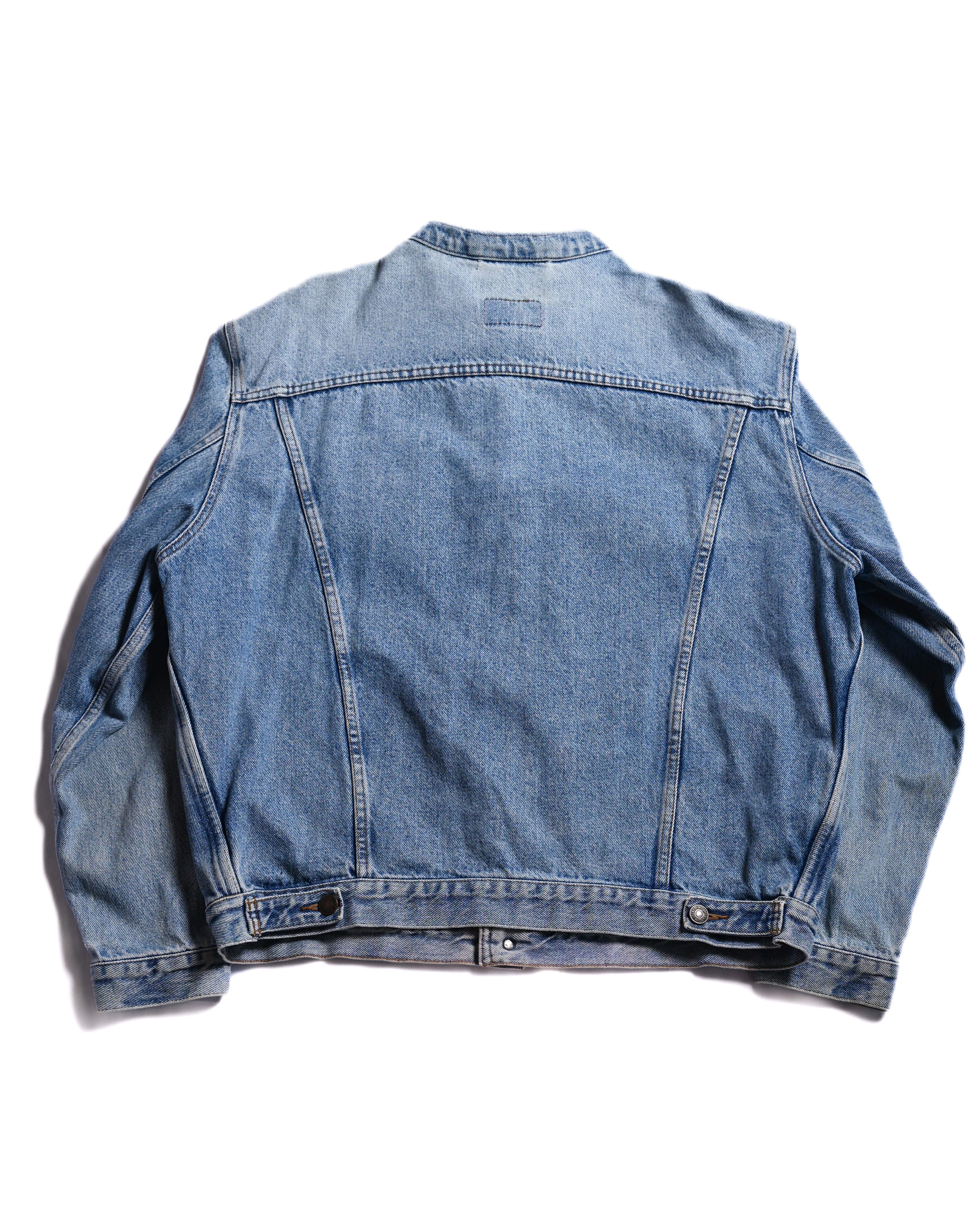 LEVI'S/ Oversized No Collar Denim Jacket Light Blue – MOOD