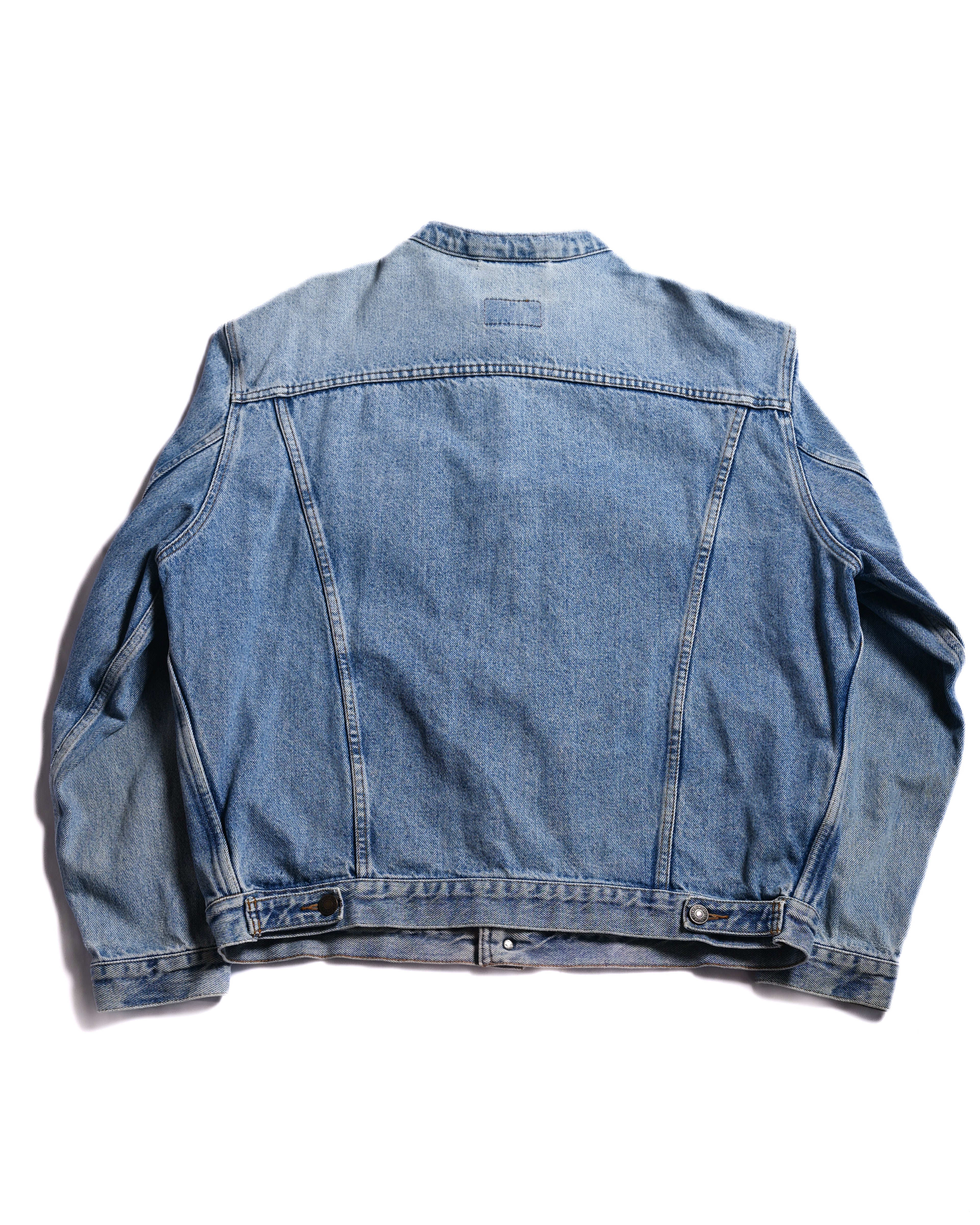 LEVI’S/ Oversized No Collar Denim Jacket Light Blue