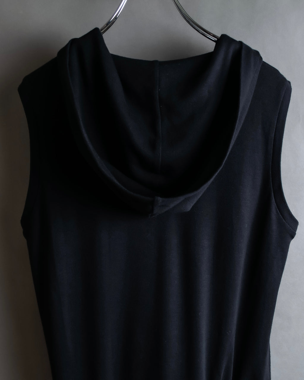 "Christian Dior" Satin ribbon waist detail hooded dress