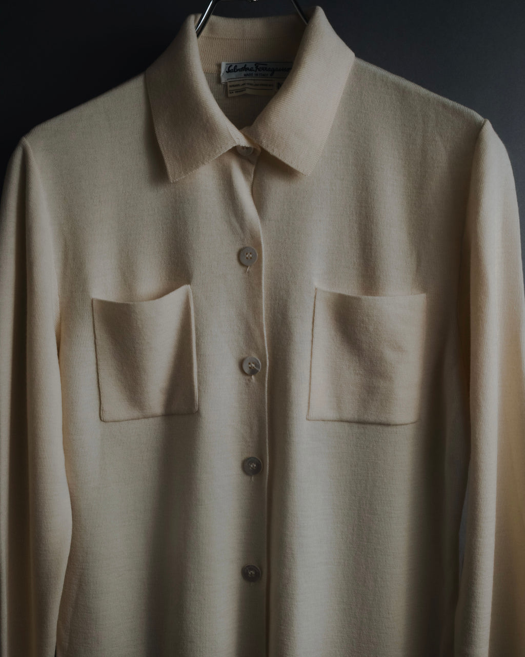 "Salvatore Ferragamo" 2000’s virgin wool knit shirt
