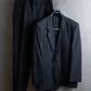 "COMME des GARCONS
HOMME" Notch lapel tailored jacket & wide tapered slacks charcoal gray set up