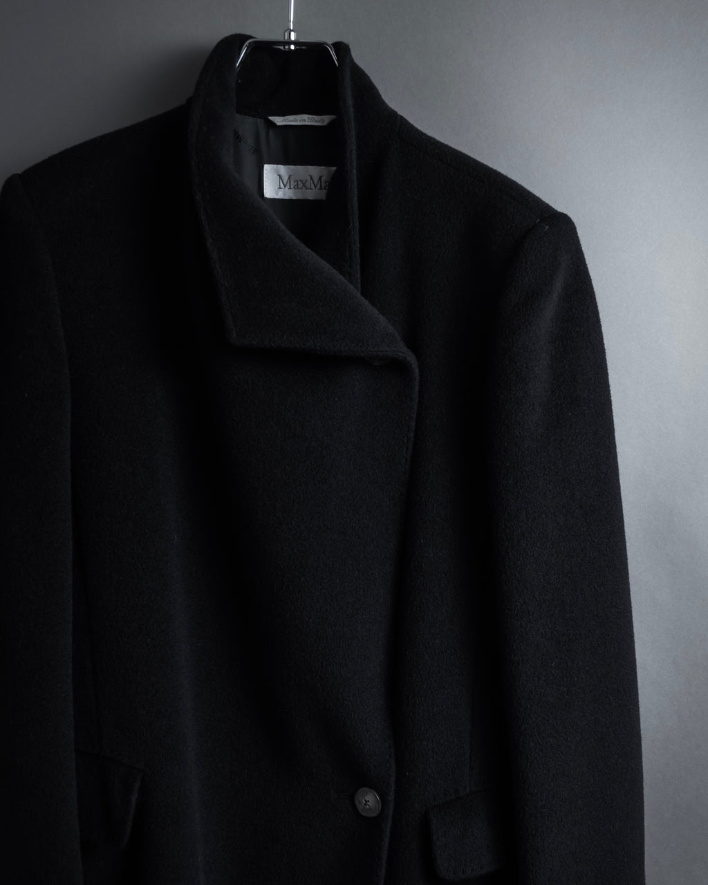 "Max Mara" 90's Asymmetrical front long chester coat
