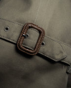 "BURBERRYS" Traditional detail double-breasted stand color trench coat