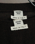 -SPECIAL- “HERMES” 00’s Cashmere cardigan and sleeveless knit twin set