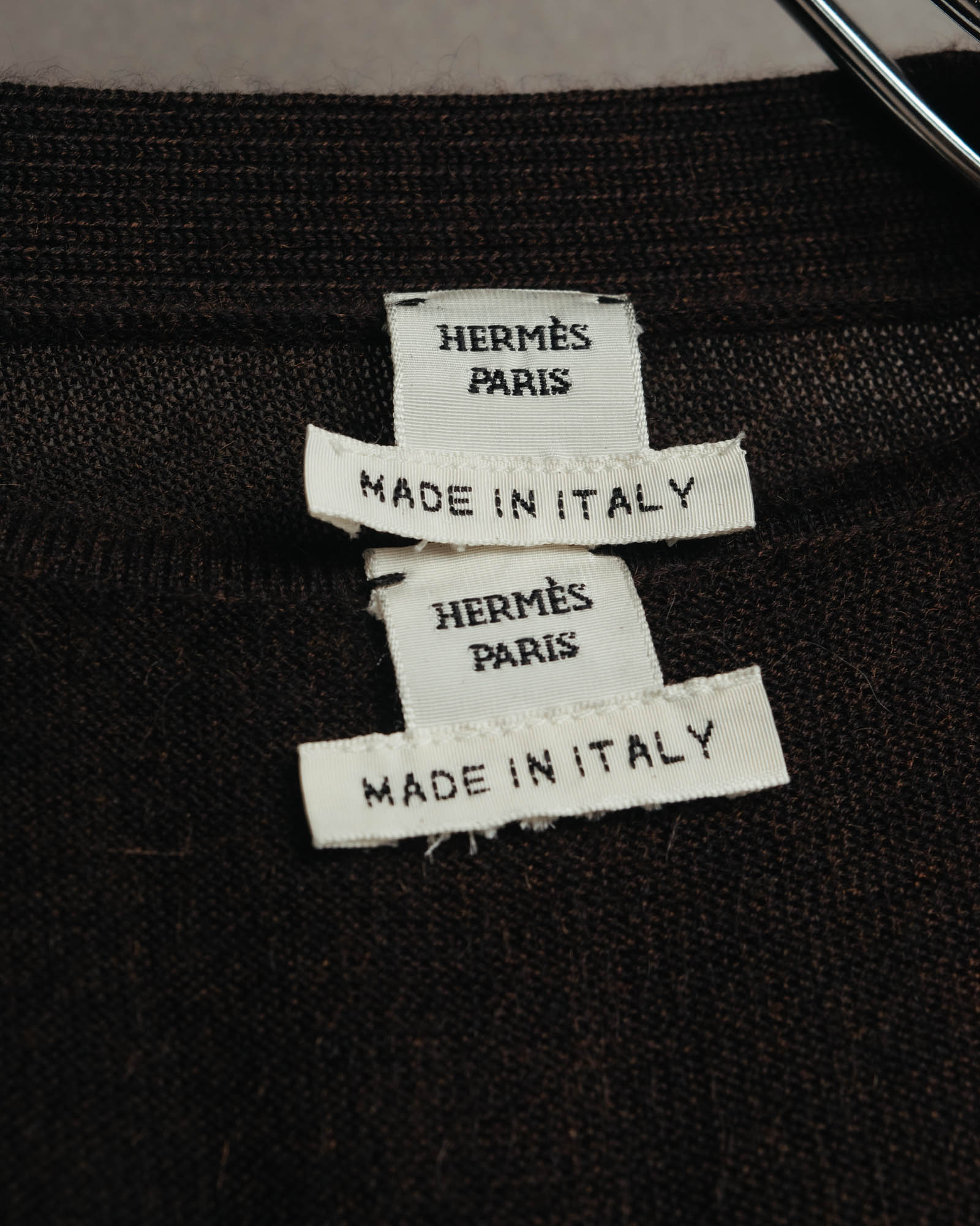 -SPECIAL- “HERMES” 00’s Cashmere cardigan and sleeveless knit twin set