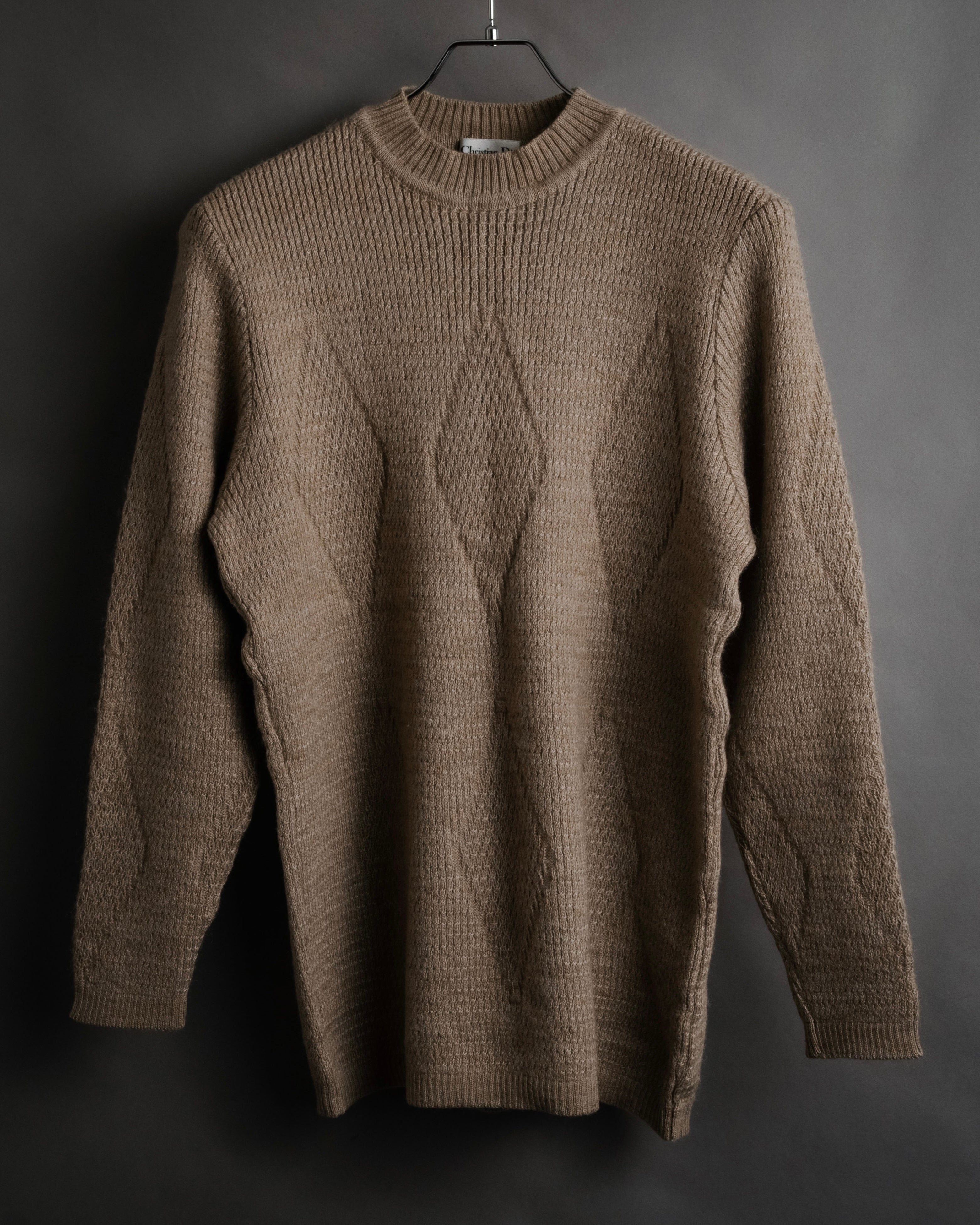 “Christian Dior” 90’s Geometric textured knit sweater