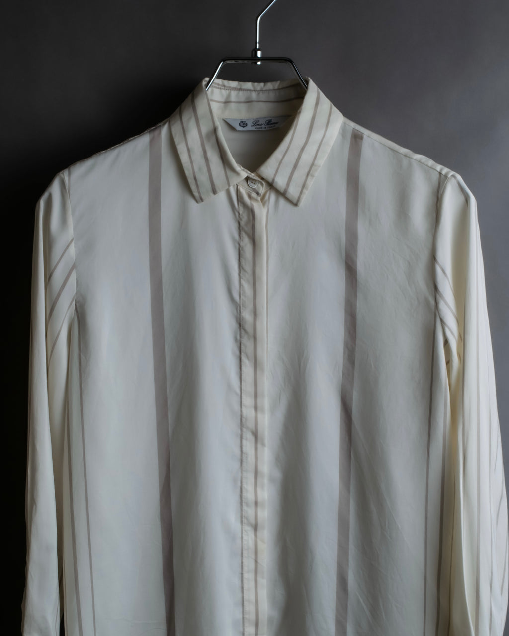 "Loro Piana" Multi-stripe pattern natural color shirt