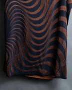 "PLEATS PLEASE ISSEY MIYAKE"
 Marble print dolman sleeve tops