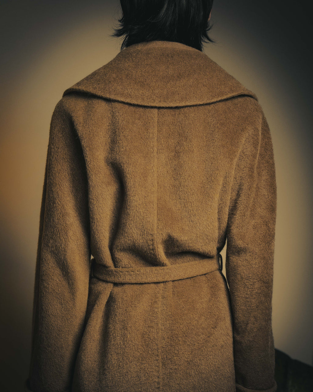 -SPECIAL- “Max Mara” 90’s-00’s Angora blend belted wrap coat