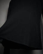 –SPECIAL– "HERMES" 00’s Leather-trimmed viscose evening shirt