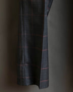 "GUCCI" Glen plaid wool wide tapered slacks