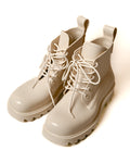 BOTTEGA VENETA/ Rubber Stride Lace Up Boots White