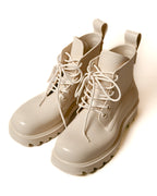 BOTTEGA VENETA/ Rubber Stride Lace Up Boots White