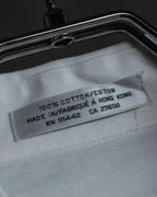 "Christian Dior" Pintuck design wide spread collar dress shirt