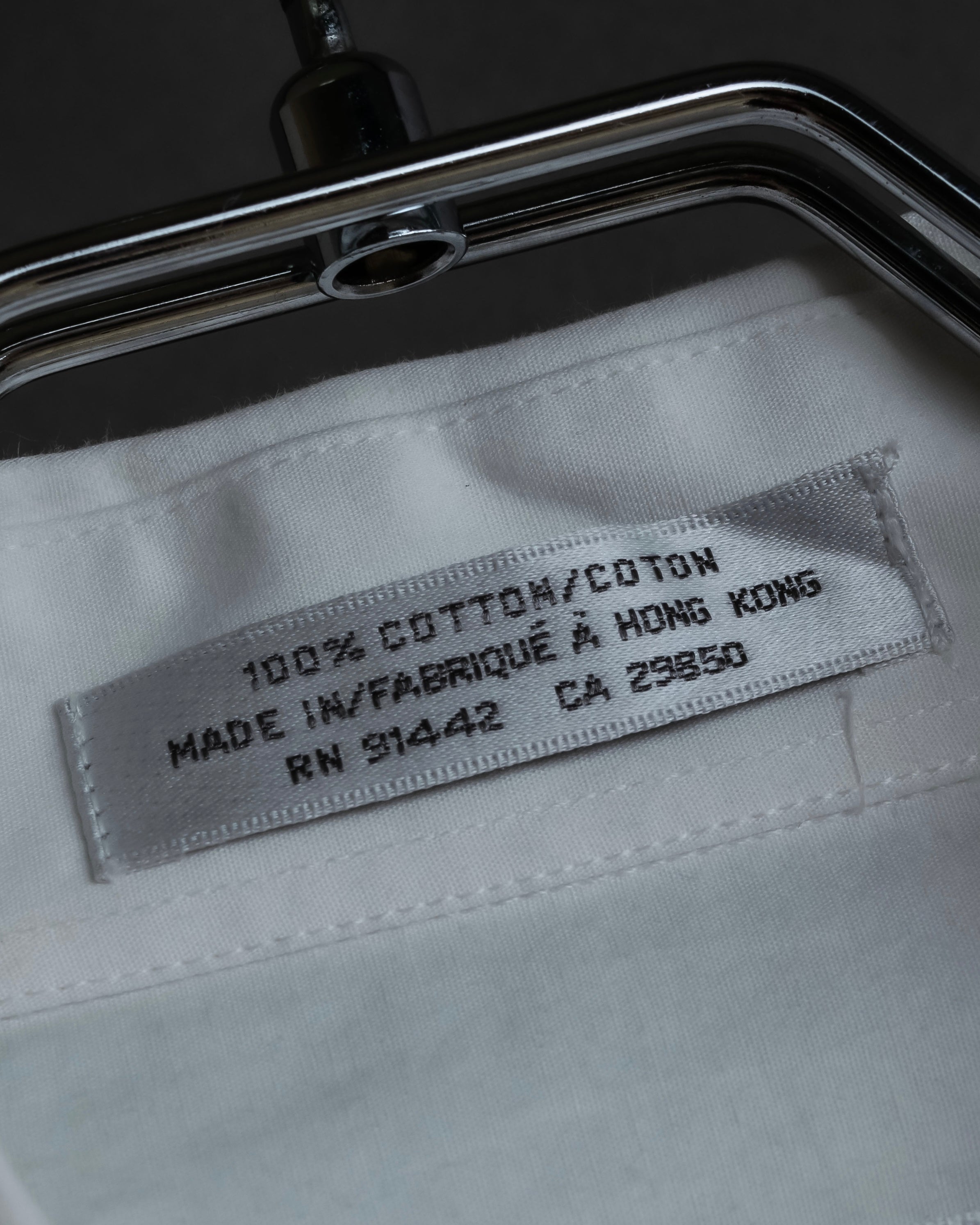 "Christian Dior" Pintuck design wide spread collar dress shirt