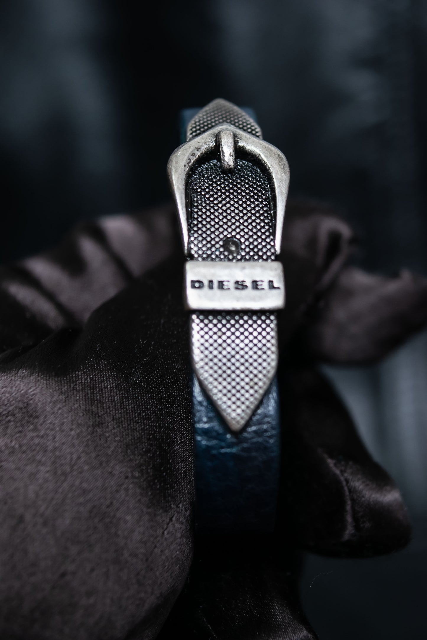 “DIESEL” Logo belt designed leather bracelet