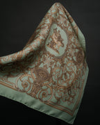 “HERMES” 90’s les tuileries silk twill carré scarf
