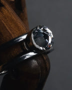 "Christian Dior" 00’s industrial solitaire crystal signet ring