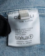 "COMOLI" Flap pocket design oversized denim jacket