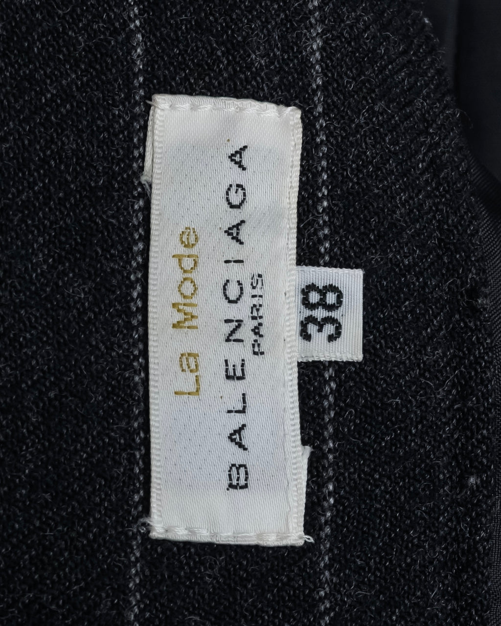 "BALENCIAGA" Side zipper design striped slacks