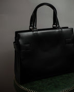 "Salvatore Ferragamo" Gancini motif both sides design leather hand bag