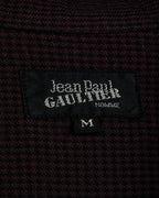 "JEAN PAUL GAULTIER" Draping form burgundy shirt