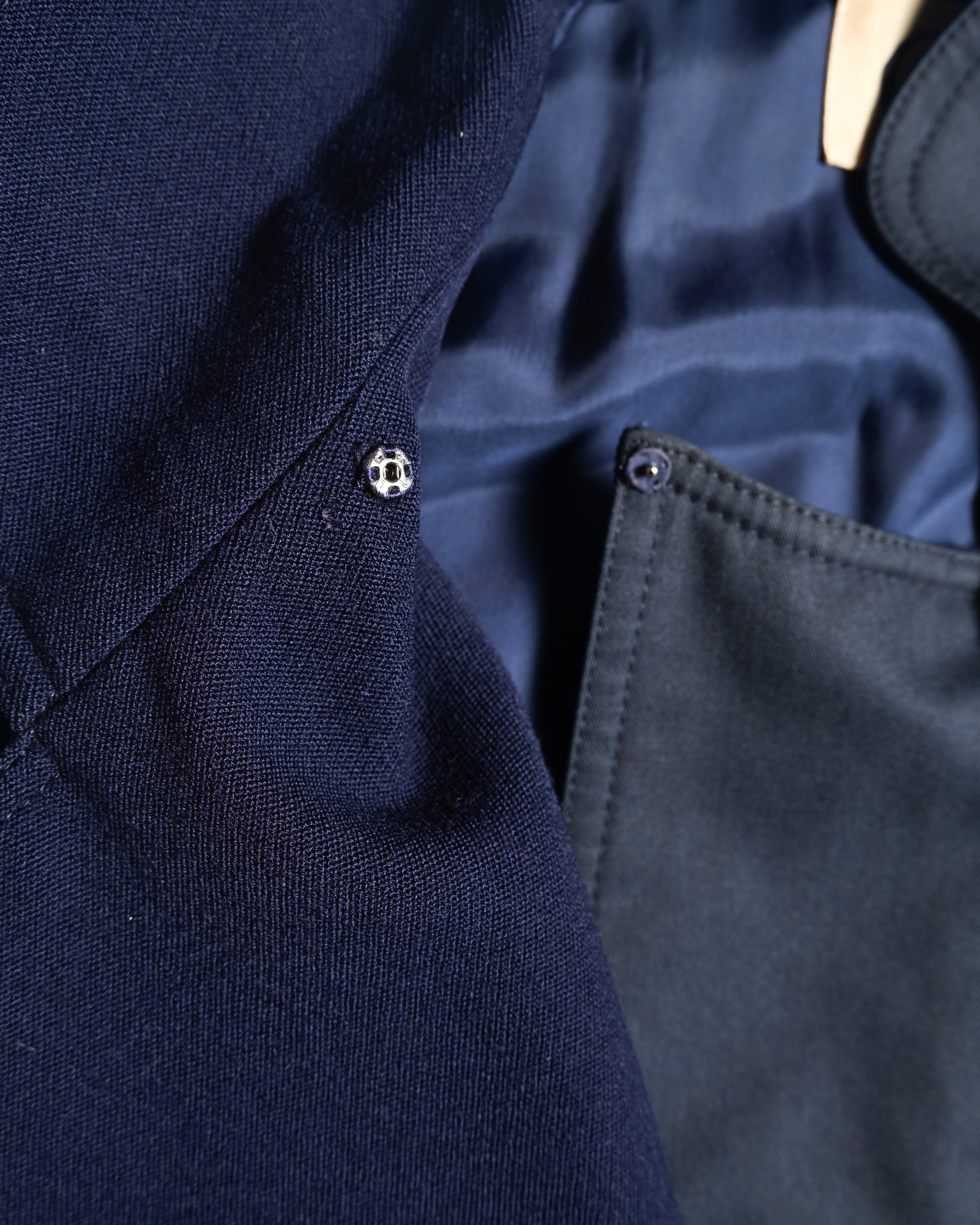 Chloe/ Beautiful A-Line Silhouette Trench Coat Navy