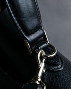 "BURBERRYS" Metal fittings design grain leather 2way bag