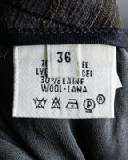 "HERMES" Check pattern cropped skirt