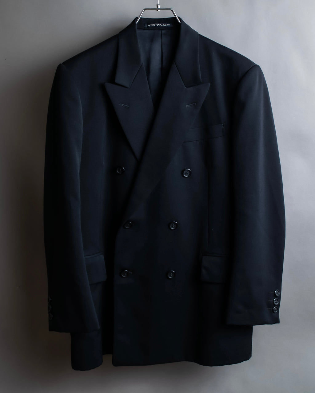 Vintage peak lapel double breasted tailored jacket
